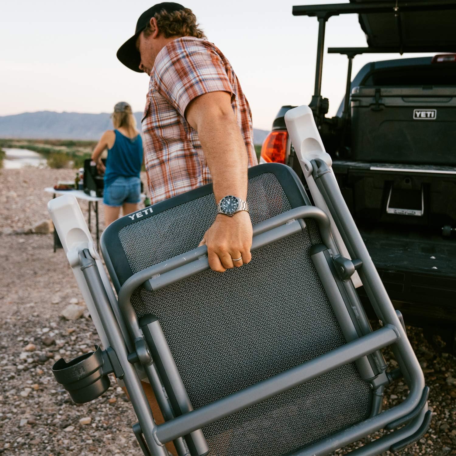Premium High-Back Camping Chair With Headrest & Cup Holder