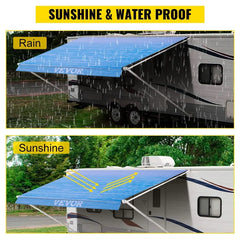 19-Foot Durable RV Awning Fabric – Heavy-Duty Vinyl Canopy for Campers, Vans & Trailers