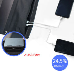 28W Foldable Solar Panel with Dual USB Ports – Phone & Device Charger for Camping, Hiking & Travel