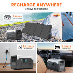 Ctolity XP1000 – 1024Wh LiFePO4 Portable Power Station, 1600W Output, Fast 1-Hour Charging for Camping & Emergency Backup