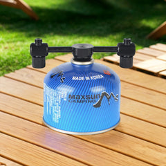 Aluminum Alloy One-to-Two Outdoor Gas Tank Adapter – Connect Multiple Stoves for Camping Cooking