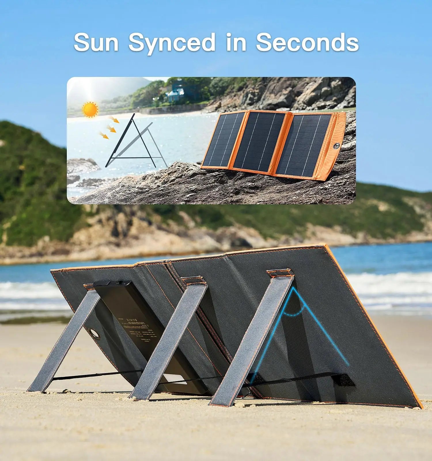 30W Foldable Solar Panel Kit with 10000mAh Battery – Portable Power Bank for Camping, RV & Mobile Devices