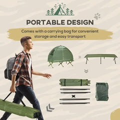 Single-Person Tent Cot – Elevated Off-Ground Shelter with Carry Bag for Hiking & Camping