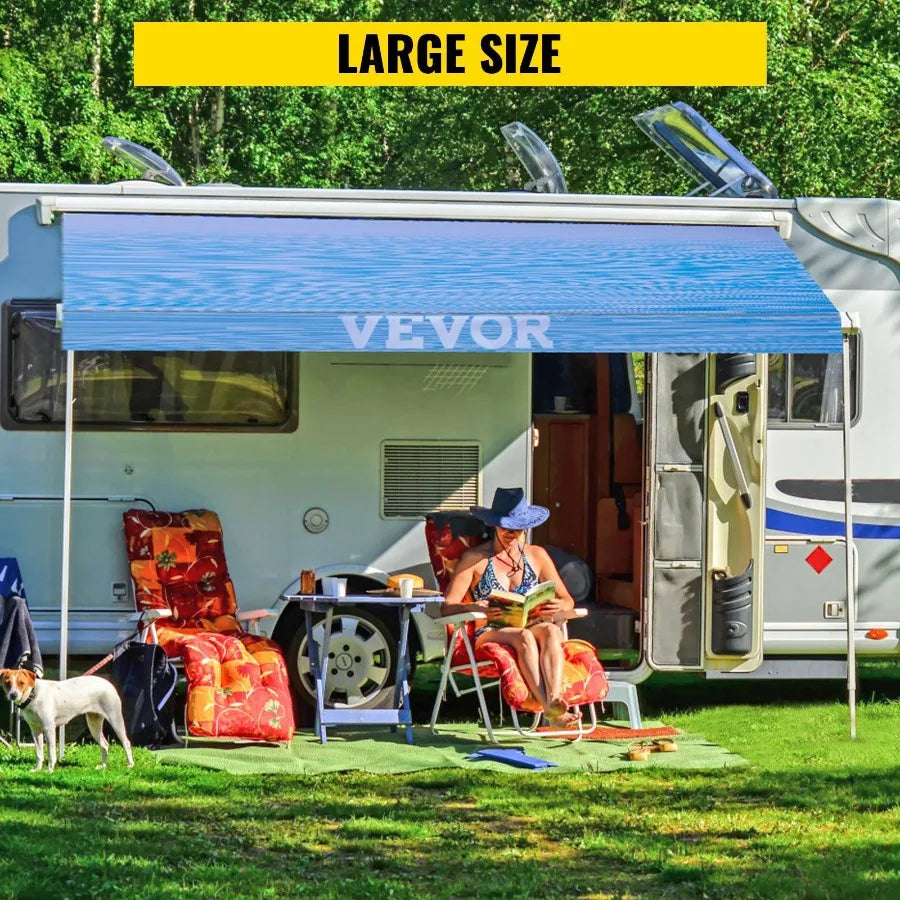 19-Foot Durable RV Awning Fabric – Heavy-Duty Vinyl Canopy for Campers, Vans & Trailers