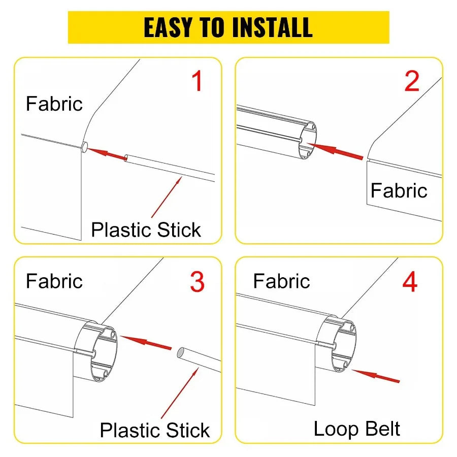 19-Foot Durable RV Awning Fabric – Heavy-Duty Vinyl Canopy for Campers, Vans & Trailers