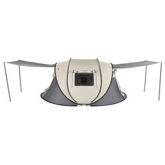 3-4 Person Quick-Setup Camping Tent – Polyester Coffee Fiber with Durable Poles for Outdoor Adventures