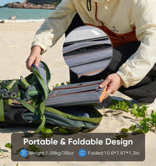 30W Foldable Solar Panel Kit with 10000mAh Battery – Portable Power Bank for Camping, RV & Mobile Devices