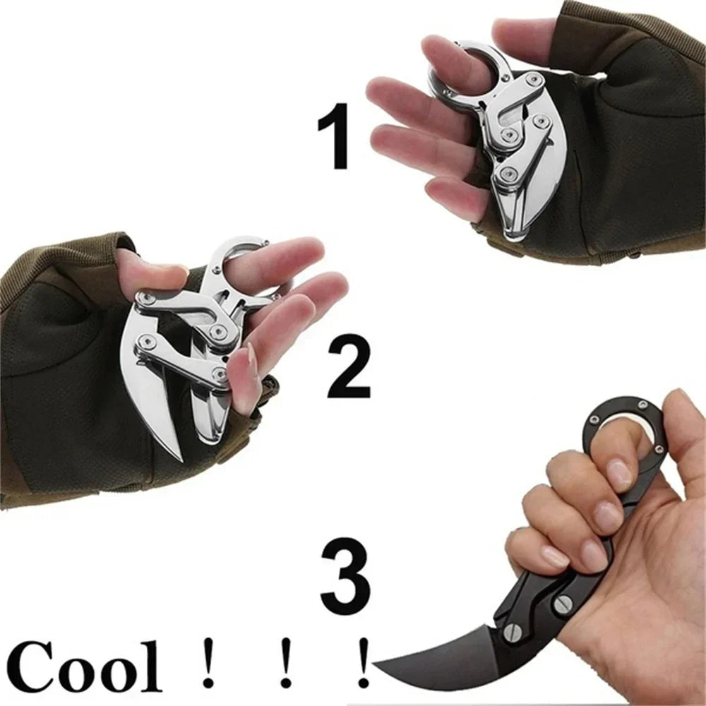 Mini Tactical Karambit Knife – All-Steel Claw Multi-Tool EDC for Camping & Outdoor Adventures