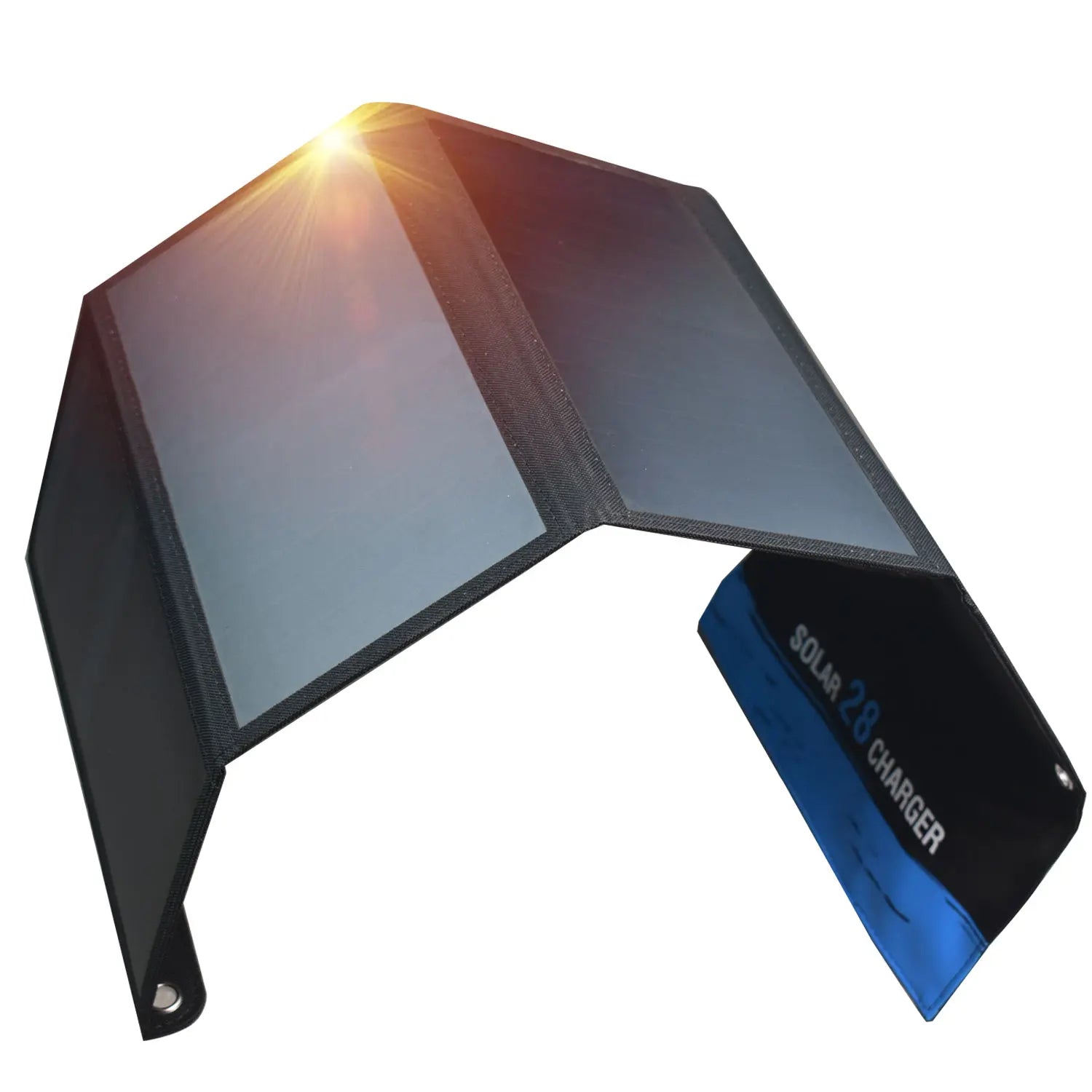 28W Foldable Solar Panel with Dual USB Ports – Phone & Device Charger for Camping, Hiking & Travel