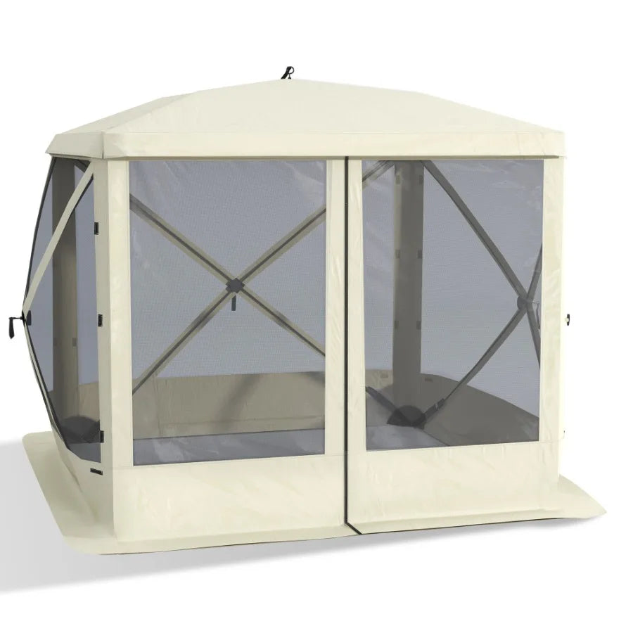 Portable Pop-Up Camping Canopy – Screen Shelter Tent with Mesh Walls & Easy 1-Person Setup
