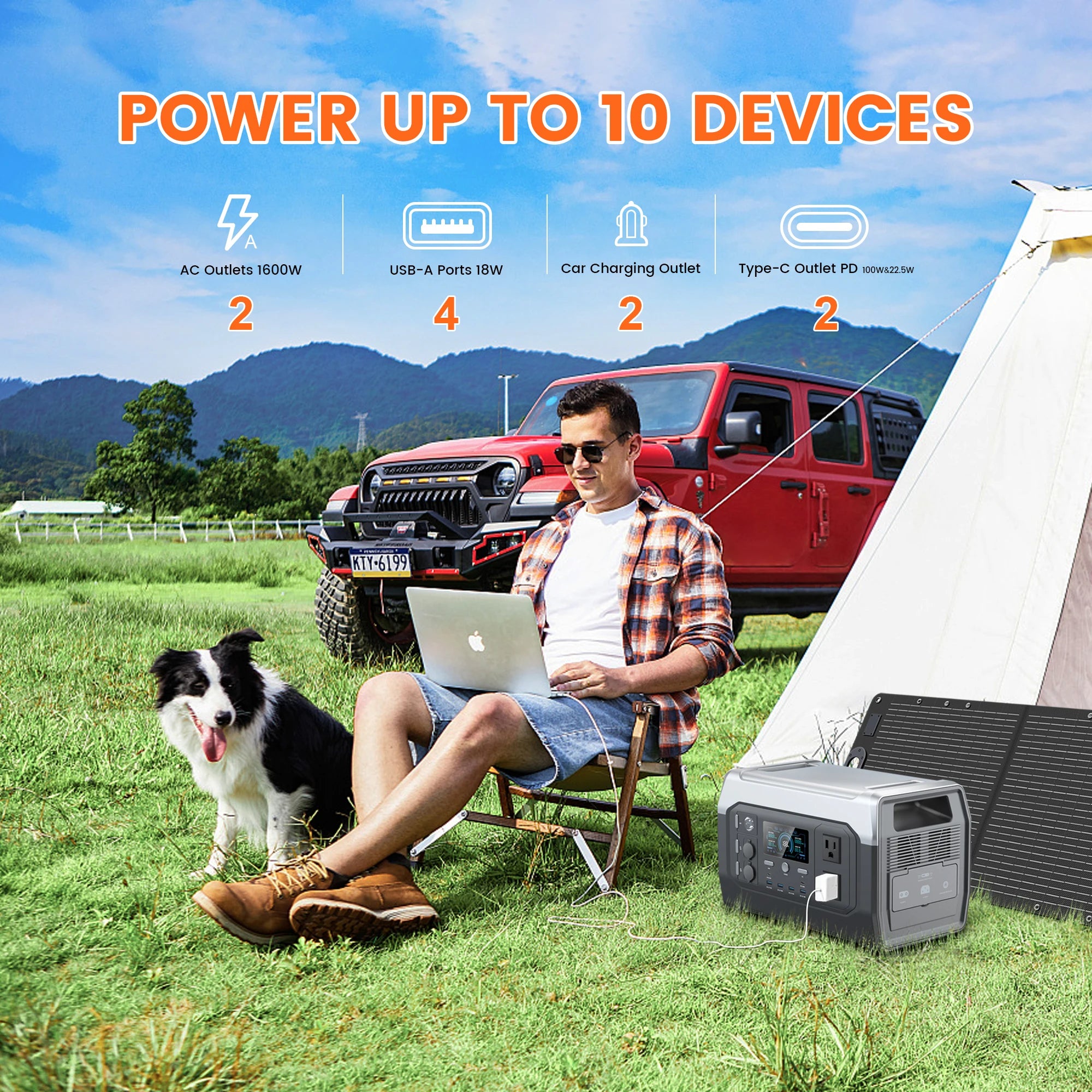 Ctolity XP1000 – 1024Wh LiFePO4 Portable Power Station, 1600W Output, Fast 1-Hour Charging for Camping & Emergency Backup