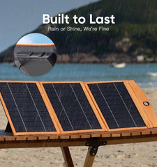 30W Foldable Solar Panel Kit with 10000mAh Battery – Portable Power Bank for Camping, RV & Mobile Devices