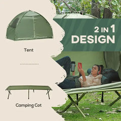 Single-Person Tent Cot – Elevated Off-Ground Shelter with Carry Bag for Hiking & Camping