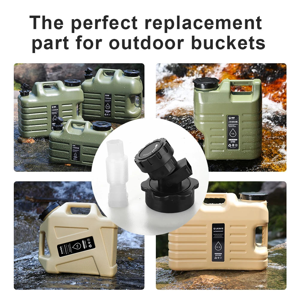 Portable Water Faucet with Hose Extender – Replacement Tap for Camping Water Jugs & Tanks