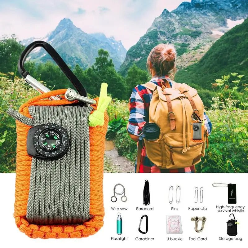 Outdoor Survival Kit Set – Multifunction Camping, Travel & Wilderness First Aid Emergency Gear