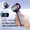 Mini Handheld Fan with Digital Display – USB Rechargeable, 100 Speeds for Travel, Camping & Desk Use