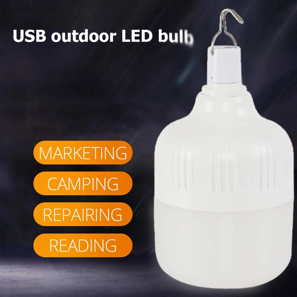 Rechargeable LED Camping Lantern – USB Charging, Energy-Efficient Lighting with Hook for Outdoor Adventures