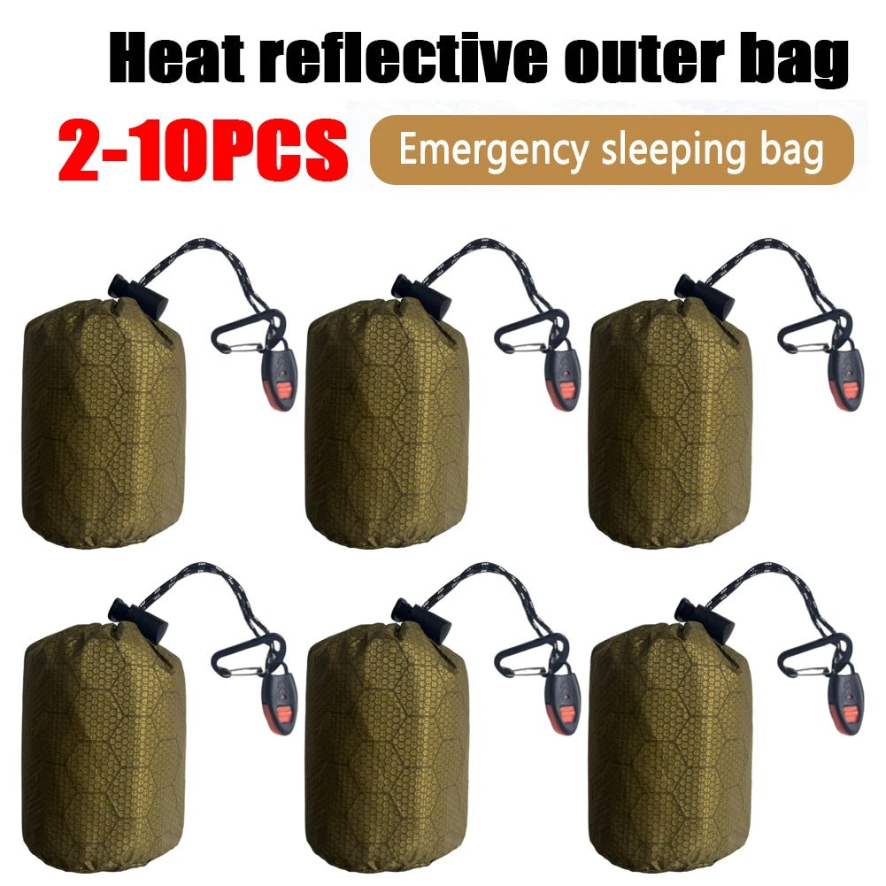Portable Thermal Sleeping Bag & Survival Blanket – PE Aluminum Film, Waterproof & Windproof for Camping & Hiking