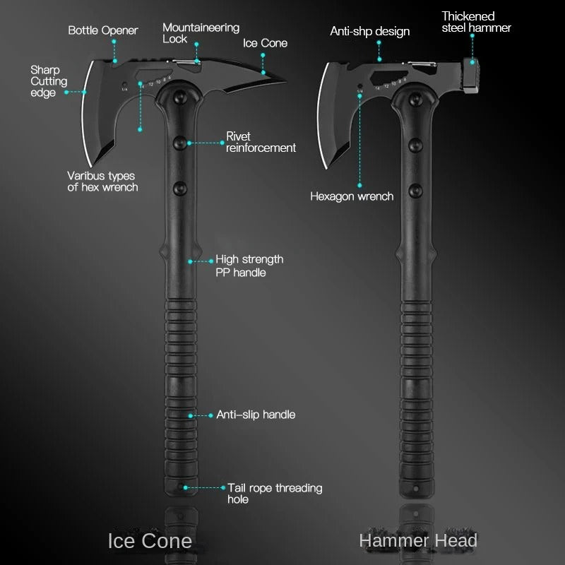 Devil’s Assault Multi-Function Tactical Axe – Camping, Survival, Firefighting & Outdoor Rescue Tool