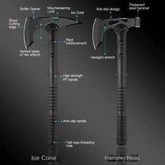 Devil’s Assault Multi-Function Tactical Axe – Camping, Survival, Firefighting & Outdoor Rescue Tool