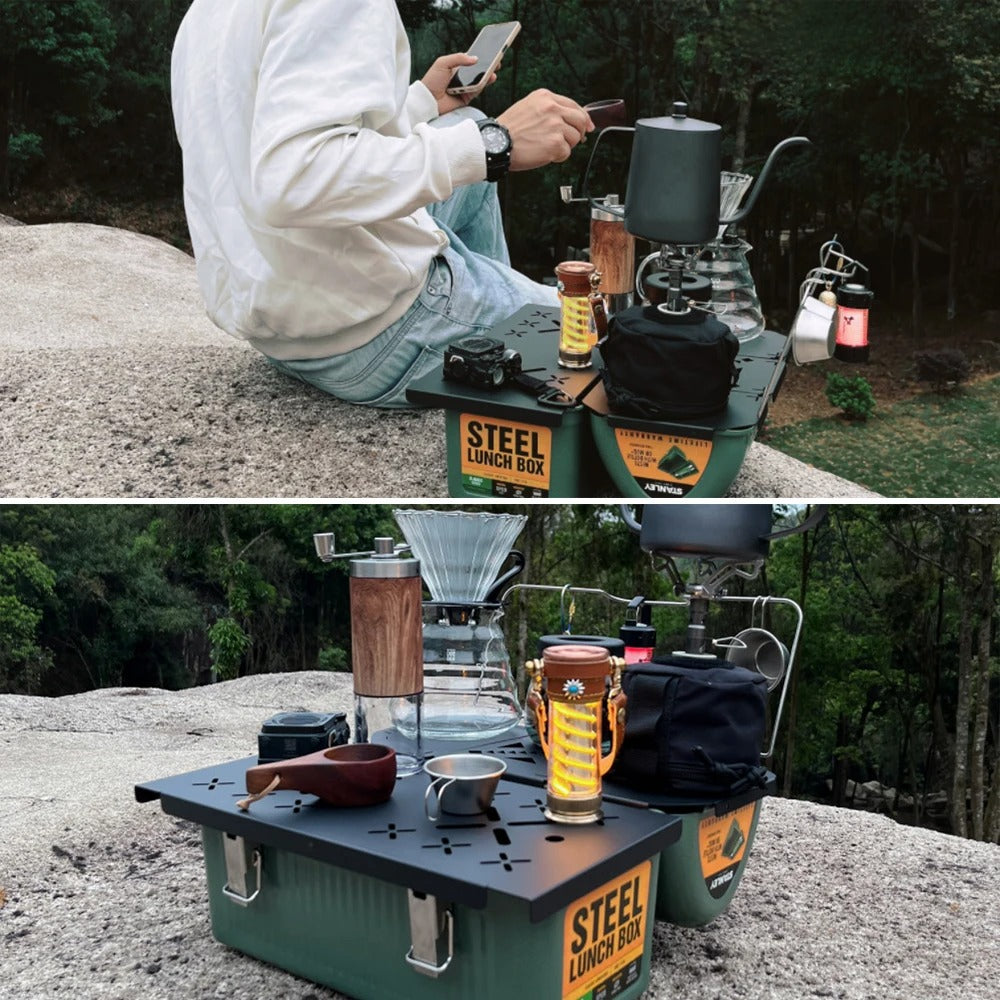 Aluminum Alloy Folding Tabletop for Stanley Lunch Box 9.4L – Versatile Outdoor Camping Accessory